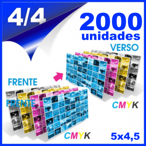 MiniCartão Couchê 250g Verniz UV FR 5x4,5 4x4 2000