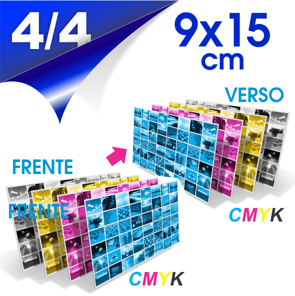 Postal Couchê 250g Verniz UV FR 9x15 4x4 1000