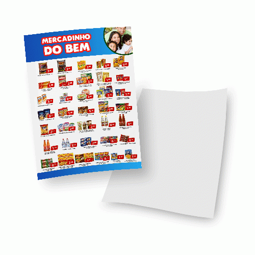      Folheto Couchê 90g PREMIUM | 30x42cm | 4x0 | 1000un