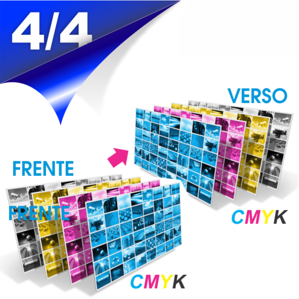 Lâmina Couchê 250g Verniz UV FR 10x45 4x4 1000