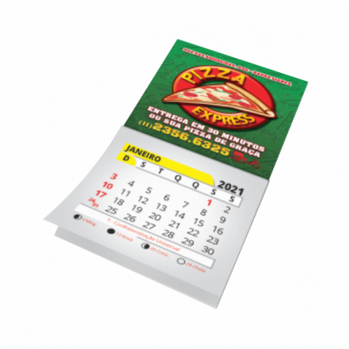    Ímã de Geladeira Manta Total | 8x5cm | Bloco de Calendário 2021