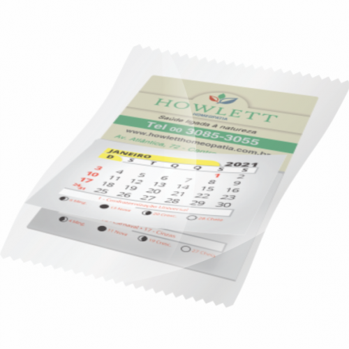    Ímã de Geladeira Manta Total | 8x5cm | Embalado Individualmente | Bloco de Calendário 2021
