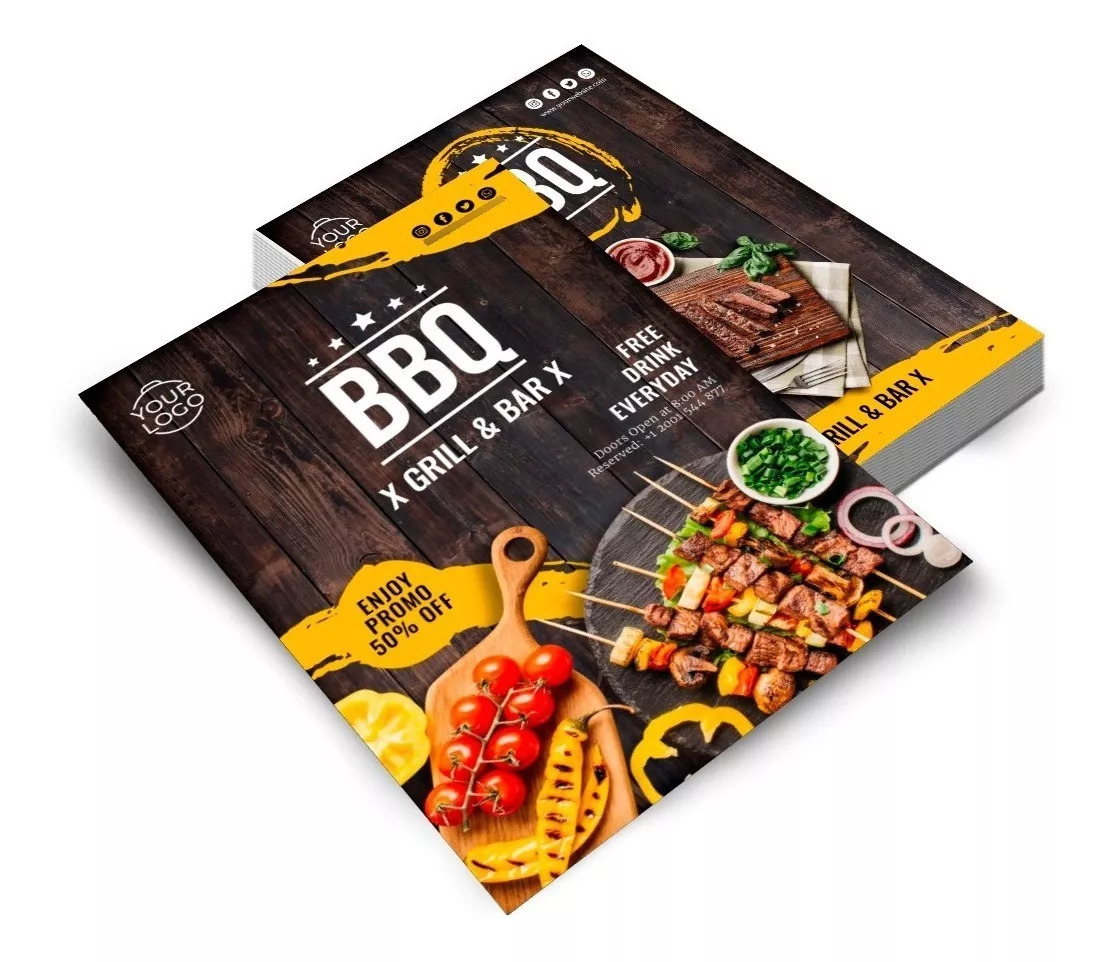 ComDesconto Folheto Couchê Semi-Brilho 80g 14x30cm 4x4 40000