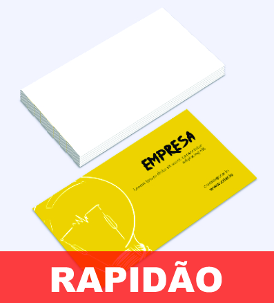 Rapidão Cartão de Visita 9x5 Couchê 250g 4x0 100