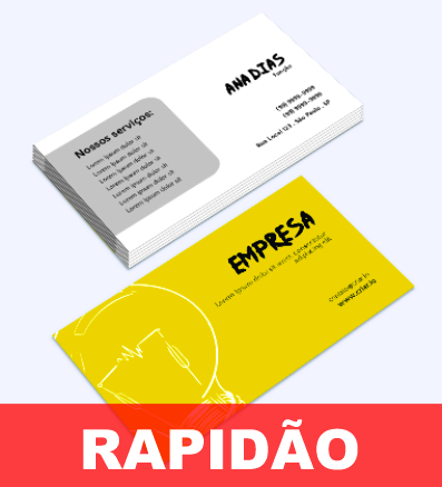 Rapidão Cartão de Visita 5x45 Couchê 250g 4x1 100
