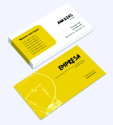 Com Desconto Cartão de Visita 5x18 Couchê 250g 4x4 250