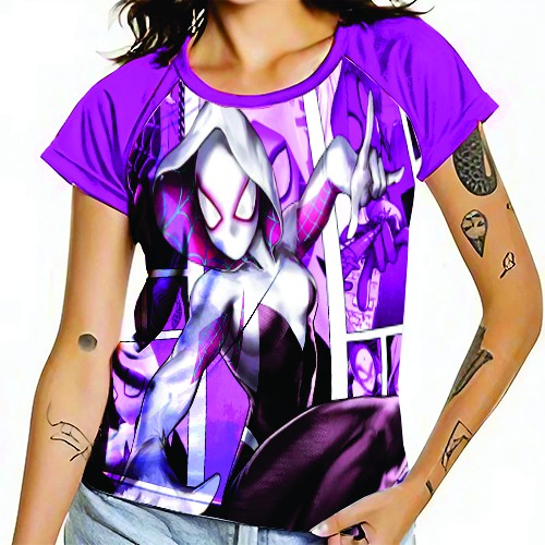 Camisa Babylook Raglan Adulta