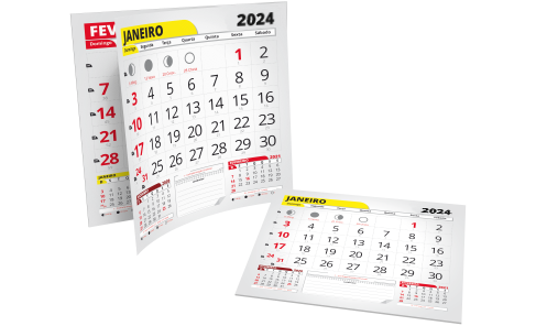 Bloco Calendário | 21x23cm | 4/0 | 50