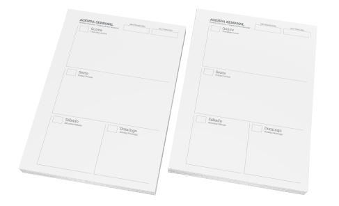 Miolo Agenda Planner - Sulfite 75g- 1x1 - 14,8x21 - 50