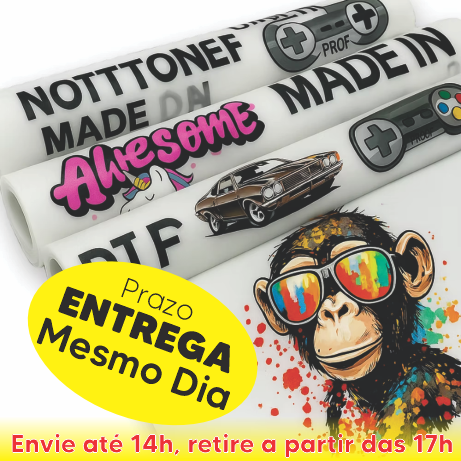 Adesivo Termocolante DTF Têxtil Para Tecidos e Roupas | 58x50cm MEIO METRO