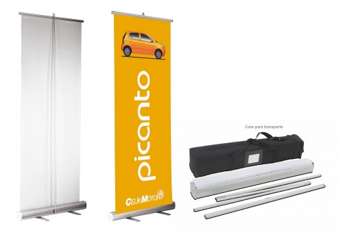 Cavalete Retrátil de Alumínio Roll Up 80x200cm