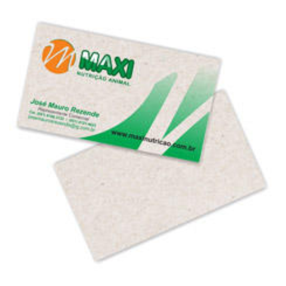 Cartão Visita Reciclado 250g Sem Verniz 9x5 4x0 250unid